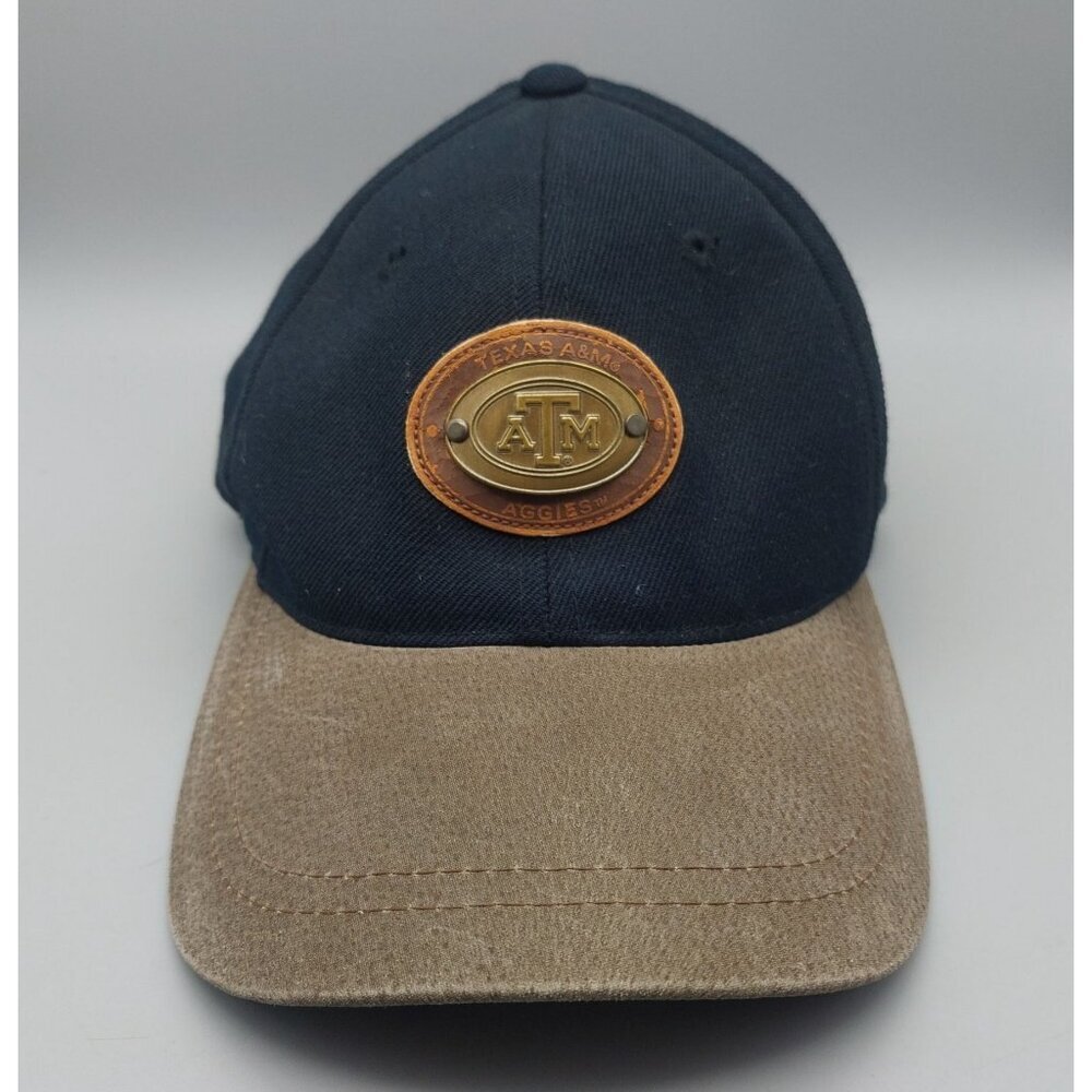 Vintage ANNCO Texas A&M Black Brown Strap Back Baseball Hat Cap One Size Logo